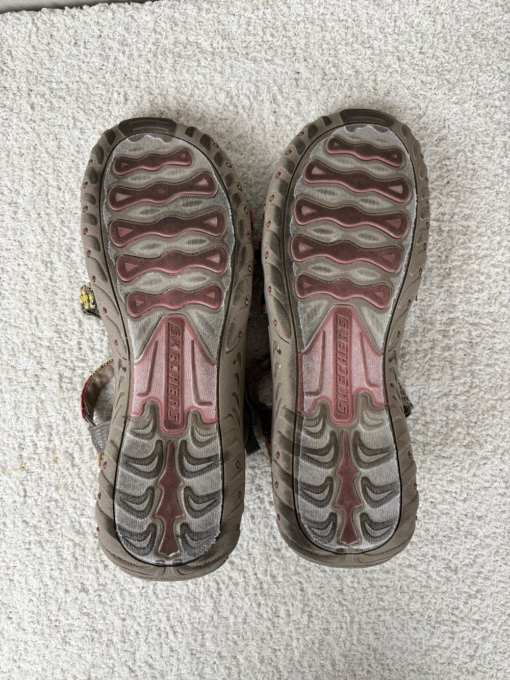 Skechers Sandals Womens 11 Reggae Sew Me in Taupe Multi Open Toe Comfort Walking - Picture 11 of 11